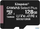 Флеш карта Kingston 128gb Micsdxc Canvas Select Plus 100r A1 C10 Single Pack W/o Adp Ean: 7406172990