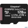 Флеш карта Kingston 128gb Micsdxc Canvas Select Plus 100r A1 C10 Single Pack W/o Adp Ean: 7406172990