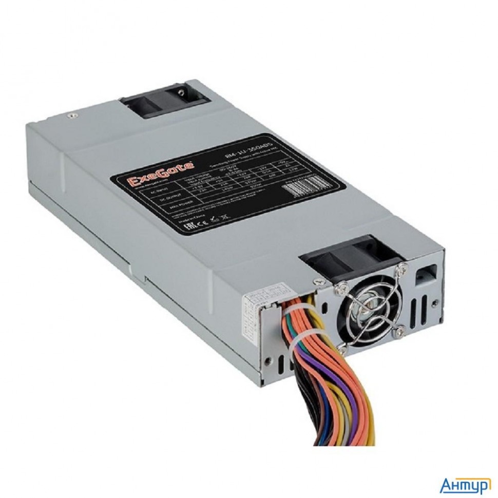 Exegate Ex237308rus Серверный БП 350w <serverpro-1u-350ads> Apfc, унив. для 1u, 24pin,2x(4+4)pin,3xs