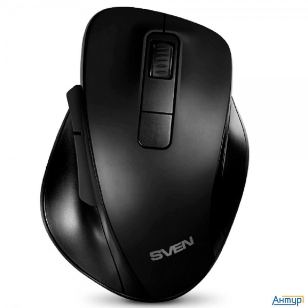 Беспроводная мышь Rx-525sw чёрная (бесшумн. кл., 5+1кл. 600-1400dpi, Soft-touch, блист.)