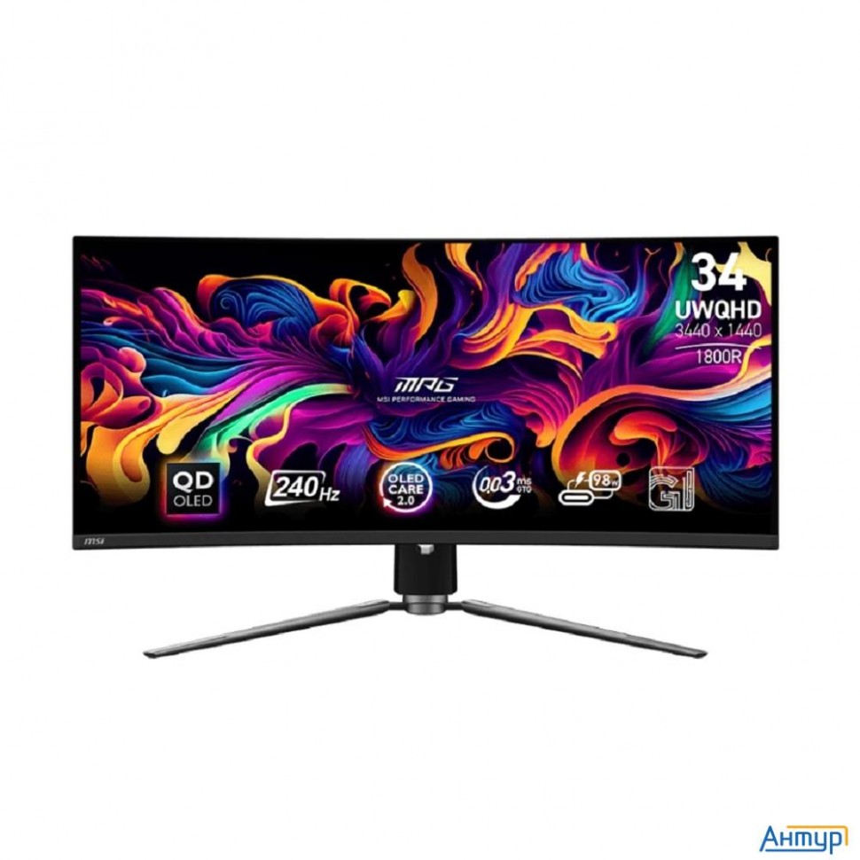 Msi Mpg 34" 341cqpx черный {qd Oled Led 21:9 Hdmi матовая Has 250cd 178гр/178гр 3440x1440 240hz Dp U