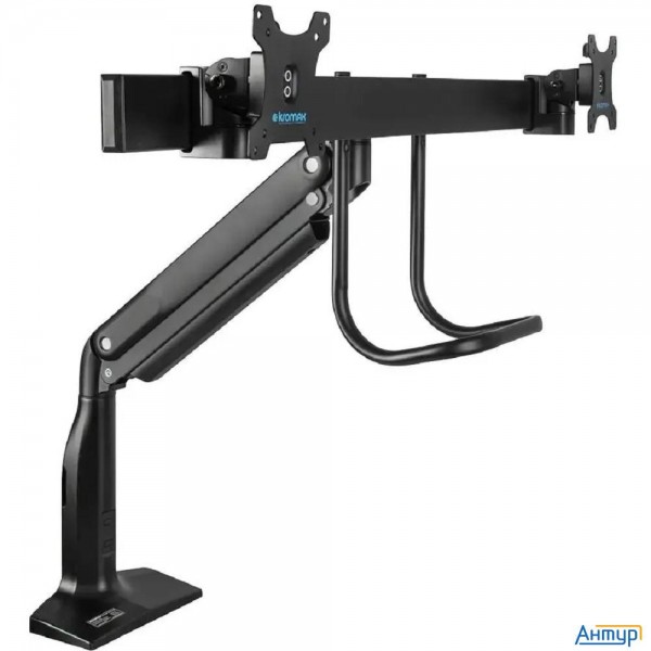 Kromax Office-20 черный  Настольный кронштейн для двух мониторов 17"-35" (до 2х10кг)