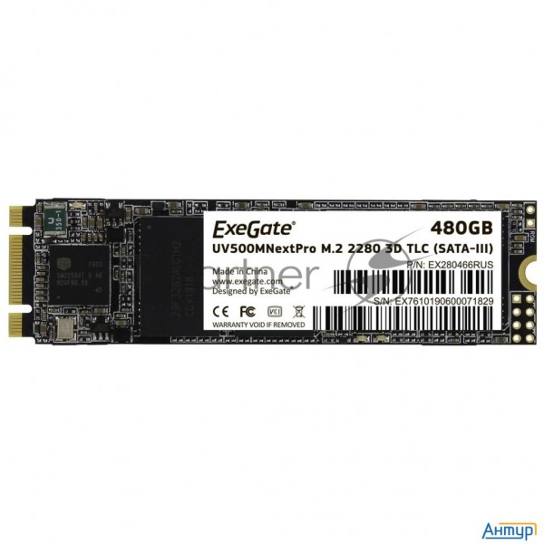 Накопитель Ssd  Exegate Ex280466rus Uv500mnextpro 480 Gb M.2 2280  3d Tlc (sata-iii)
