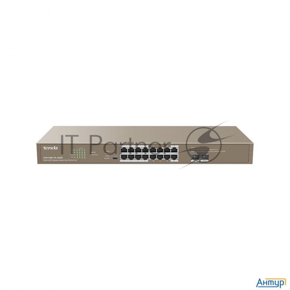 Коммутатор 16port Teg1118p-16-250w Tenda