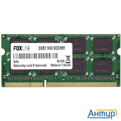Foxline Ddr3 Sodimm 8gb Fl1600d3s11-8g (pc3-12800, 1600mhz)