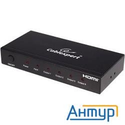 Gembird Dsp-4ph4-02 Разветвитель Hdmi Cablexpert, Hd19f/4x19f, 1 компьютер => 4 монитора, Full-hd, 3