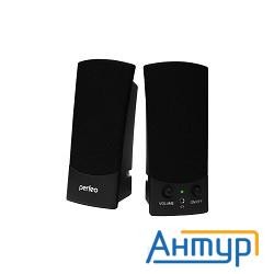 Perfeo колонки "uno" 2.0, мощность 2х3 Вт (rms), чёрн, Usb  (pf-210)