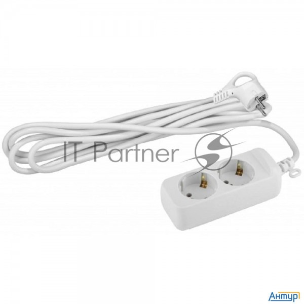 Удлинитель электрический ЭРА  Ux-2e-1,5m с заземлением 2 розетки 1,5м ПВС 3x0,75мм2 10А