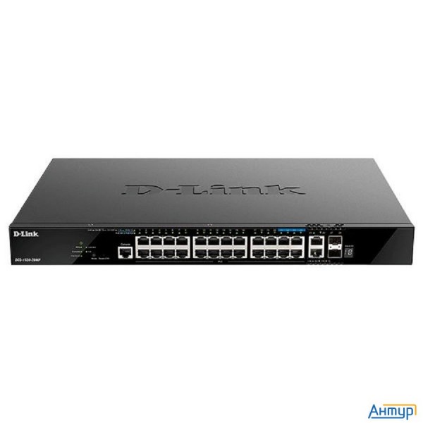 D-link Dgs-1520-28mp/a1a Управляемый L3 стекируемый коммутатор с 20 портами 10/100/1000base-t, 4 пор