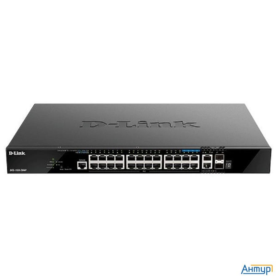 D-link Dgs-1520-28mp/a1a Управляемый L3 стекируемый коммутатор с 20 портами 10/100/1000base-t, 4 пор