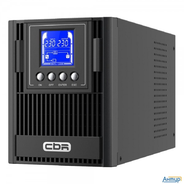 ИБП Cbr [esn-1kt-3f-lchersc] Online 1000va/1000w Tower 3 X Schuko, Lcd, Hid-usb, Rs232, Epo, Snmp Sl