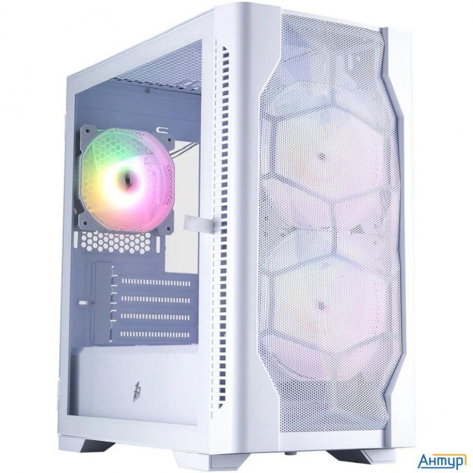 1stplayer Корпус Dk D4-m Argb White / Matx / 2x140mm & 1x120mm Argb Fans / D4-m-wh-2f7-14-w-1f7-w