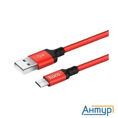 Hoco Hc-62912 X14/ Usb кабель Micro/ 2m/ 1.7a/ Нейлон/ Red&black