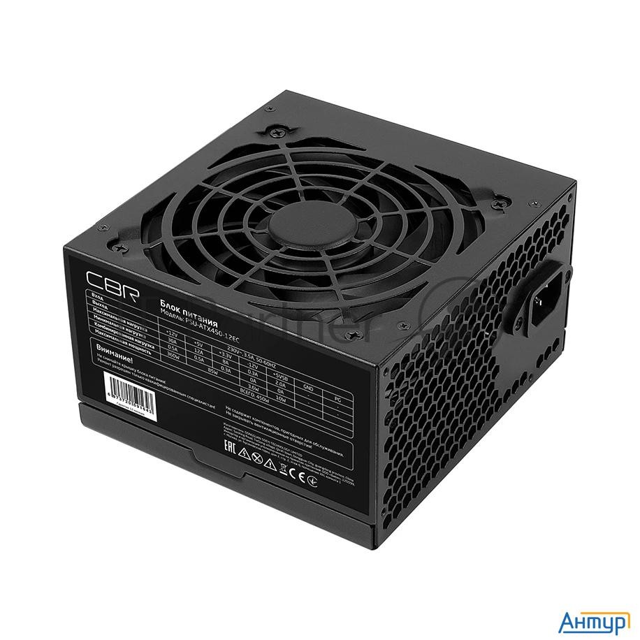 Блок питания Atx Cbr Psu-atx450-12ec 450w, 20+4pin/1*4pin/1*ide/2*sata, 12cm Fan