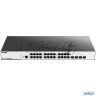 Коммутатор  D-link Dgs-3000-28x/b, L2 Managed Switch With 24 10/100/1000base-t Ports And 4 10gbase-x