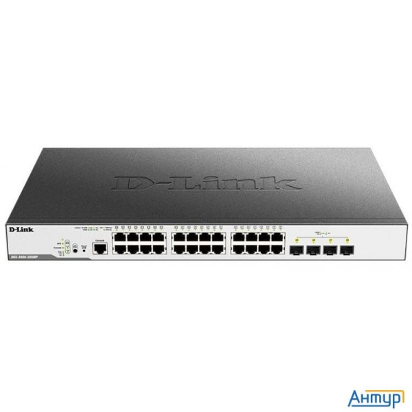 D-link Dgs-3000-28xmp/b1a Управляемый L2 коммутатор с 24 портами 10/100/1000base-t и 4 портами 10gba