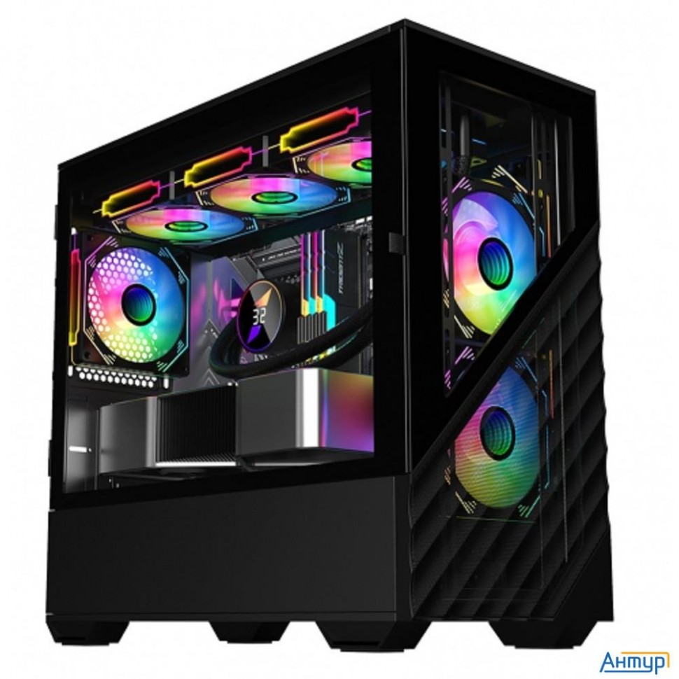 1stplayer Dk D7 Black / Matx / 3x120mm Led Fans / D7-bk-3f1