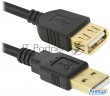 Кабель Defender Pro Usb 2.0 кабель удлинительный 1.8м Am/af , зол.конт, 2фер.фил. (87429)