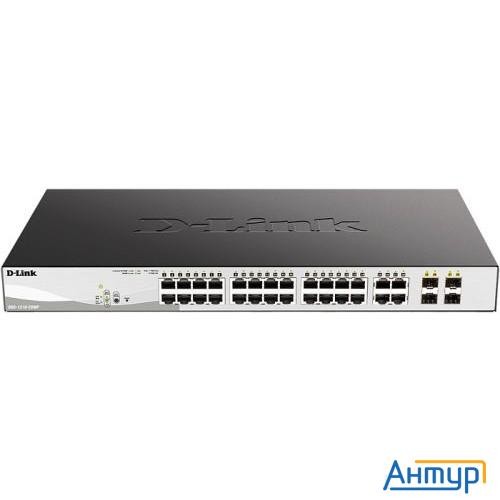 D-link Dgs-1210-28mp/f4a Настраиваемый L2 коммутатор с 24 портами 10/100/1000base-t и 4 комбо-портам