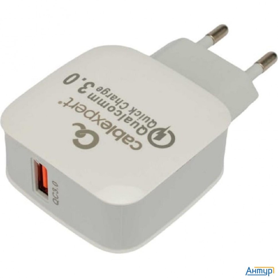 Cablexpert Зарядное устройство Mp3a-pc-40 18Вт, 3А, Qc3.0, 1xusb, ,черный, пакет