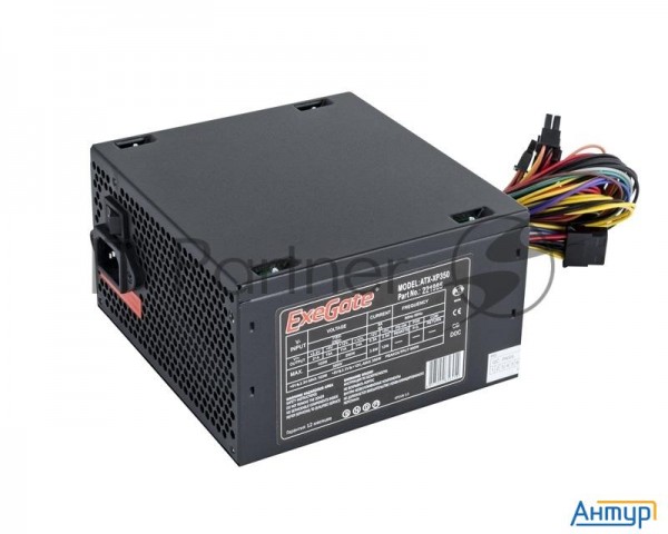 Блок питания 350w Exegate Xp350, Atx, Black, 12cm Fan, 24+4pin, 3*sata, 1*fdd, 2*ide