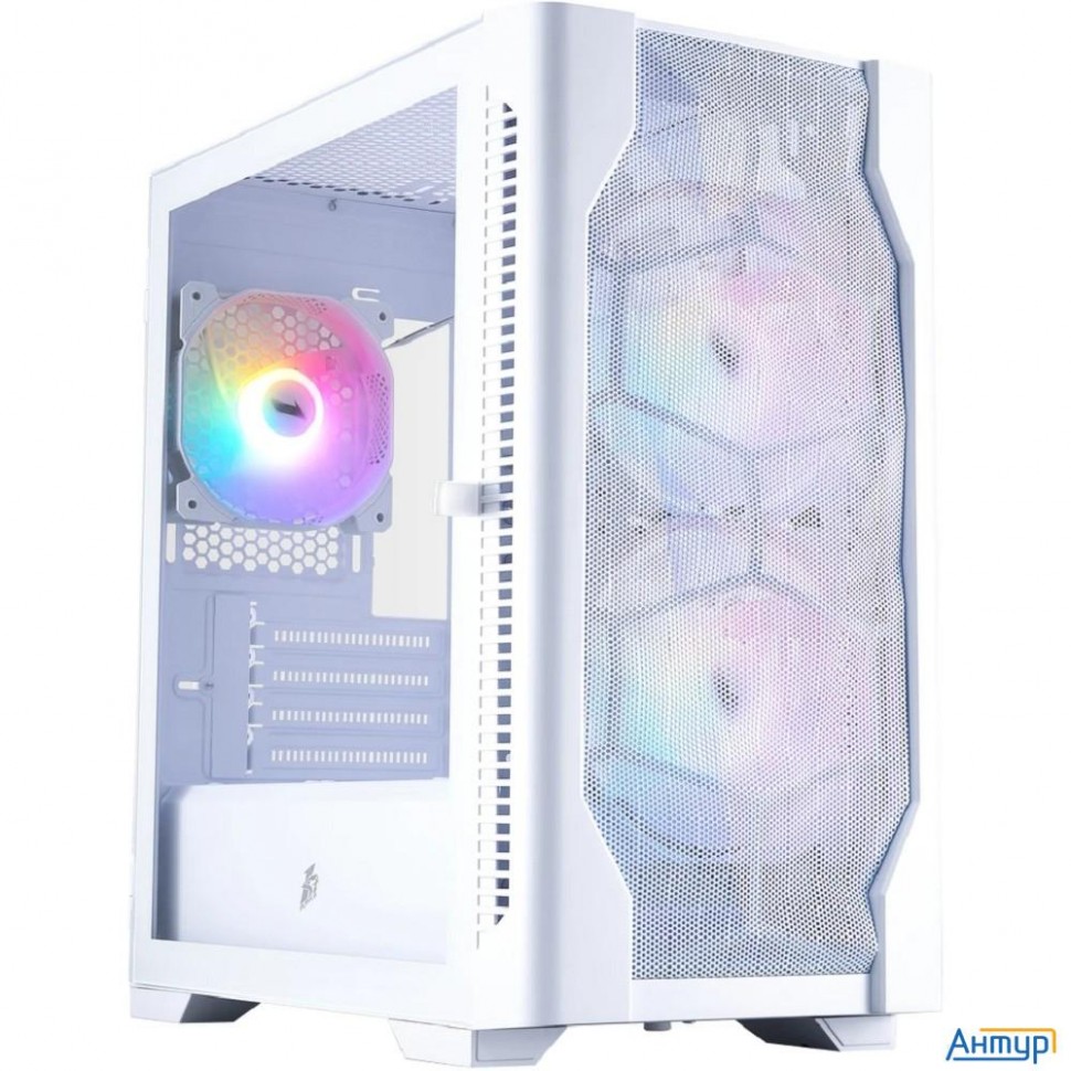 1stplayer Корпус Dk D4-m Frgb White / Matx / 2x140mm & 1x120mm Frgb Fans / D4-m-wh-2f1p-w-1f1-w