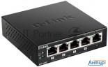 Неуправляемый коммутатор  D-link  Des-1005p/b1a с 5 портами 10/100base-tx (1 порт с поддержкой Poe)