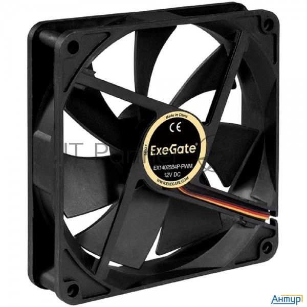 Вентилятор Exegate Ex14025s3p, 140x140x25 мм, подшипник скольжения, 3pin, 900rpm, 24dba