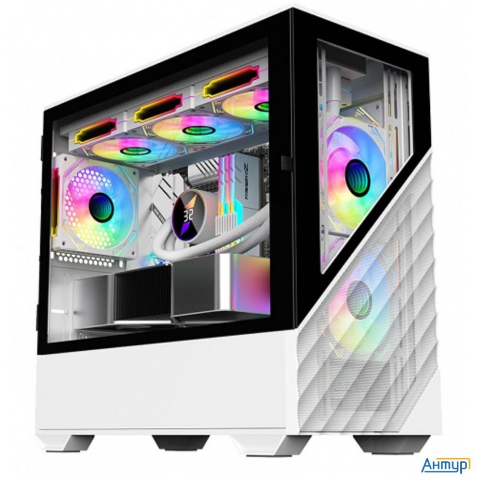 1stplayer Dk D7 White / Matx / 3x120mm Led Fans / D7-wh-3f1-w