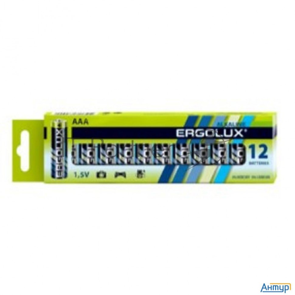 Батарея Ergolux Alkaline Lr03 Bp-12 Aaa 1250mah (12шт) коробка