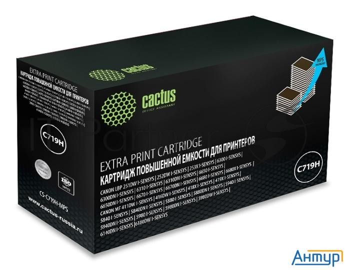 Тонер-картридж Cactus Cs-c719h-mps черный (8000 стр.) для Canon Mf5840dni-sensys/mf5880dni; Lbp6300i