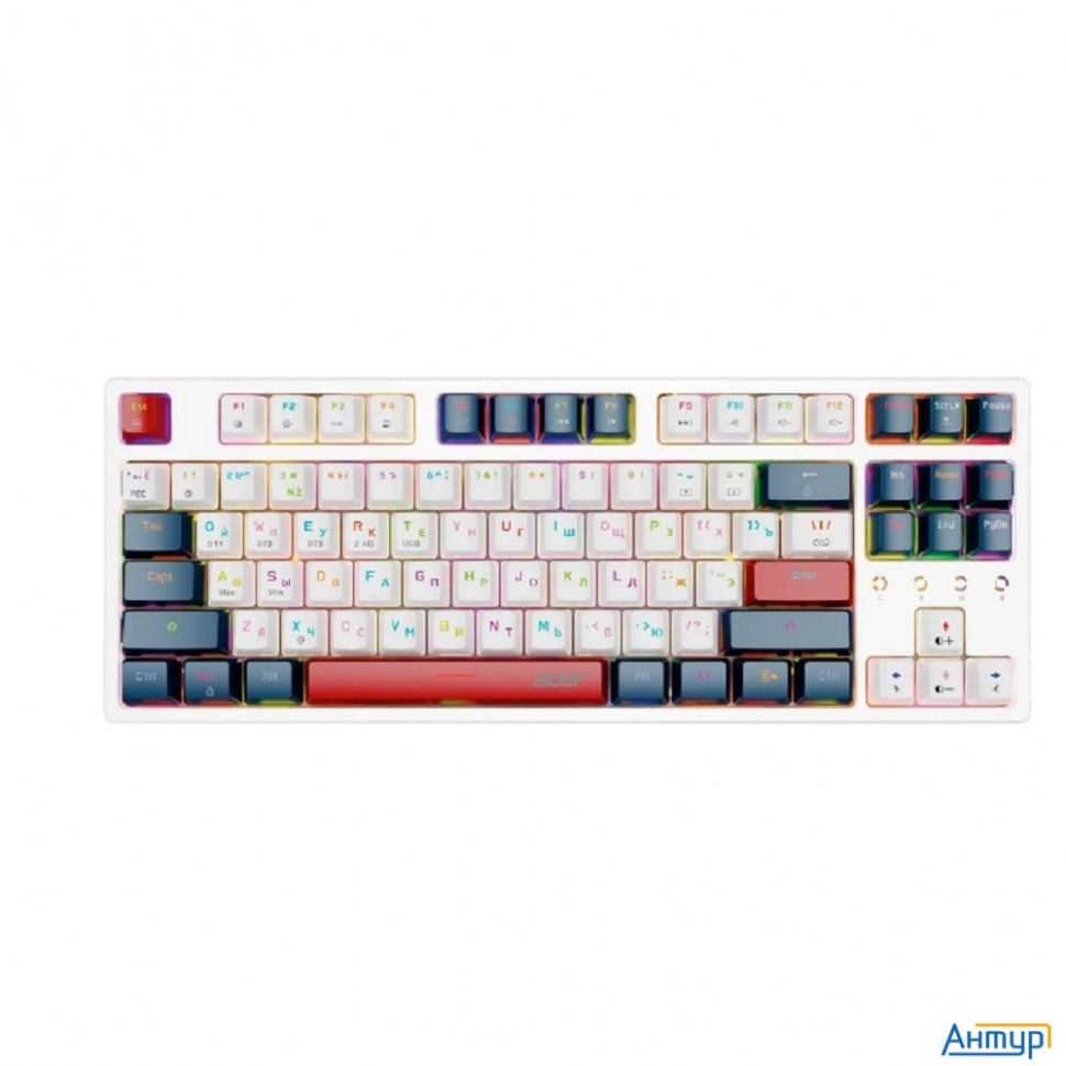 Acer Okr302 [zl.kbdee.016] механическая белый Usb беспроводная Bt/radio For Gamer Led