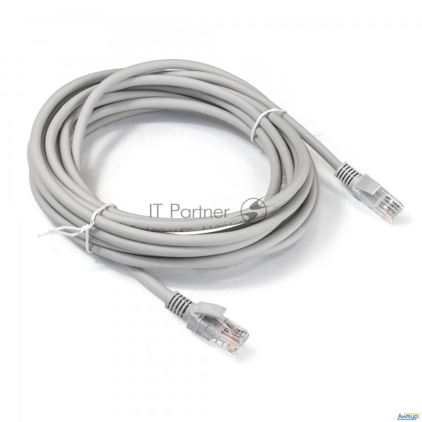 Патч-корд Lszh Exegate Ex290422rus Utp-rj45-rj45-5e-10m-lszh-gy, Utp, Cat.5e, 10м, серый