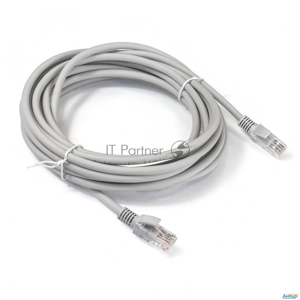 Патч-корд Lszh Exegate Ex290422rus Utp-rj45-rj45-5e-10m-lszh-gy, Utp, Cat.5e, 10м, серый