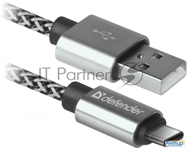 Кабель Usb2.0 To Type-c 1m White Usb09-03t 87815 Defender