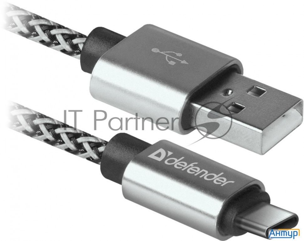 Кабель Usb2.0 To Type-c 1m White Usb09-03t 87815 Defender