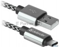 Кабель Usb2.0 To Type-c 1m White Usb09-03t 87815 Defender