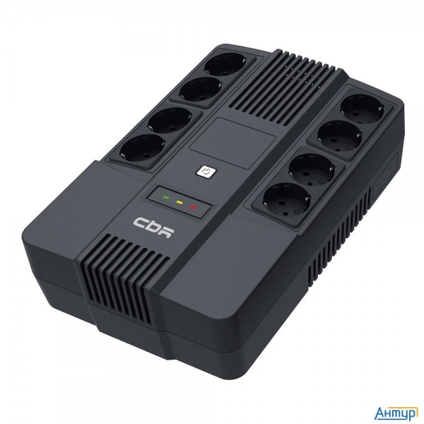 ИБП Cbr [ups-ofk-101e-600] 600va/360w,  Schuko Cee 7 Outlets: (x4 Battery & Surge Protected; X4 Surg