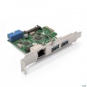 Exegate Ex290278rus Контроллер Exegate Exe-362 Pci-e 2.0, 2*usb3.0 Ext + 1*usb3.0 Int + Lan Utp 1000