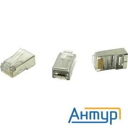 5bites Us060a (us006a) Коннектор  Rj-45 8p8c, зол.напыление, экран. (1шт)