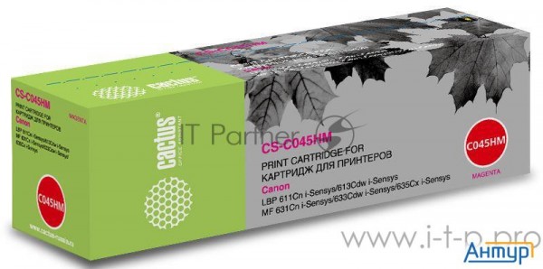 Тонер Картридж Cactus Cs C045hm пурпурный  2200стр.  для Canon Lbp 611cn/613cdw/631cn/633cdw/635cx