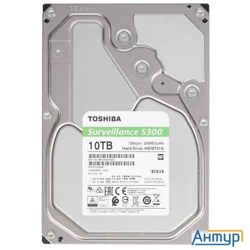 10tb Toshiba Surveillance S300 (hdwt31auzsva) {sata 6.0gb/s, 7200 Rpm, 256mb Buffer, 3.5" для видеон