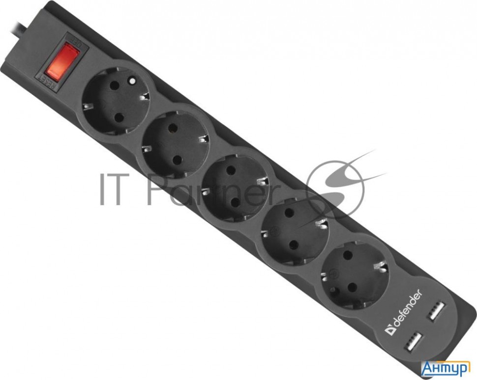 Сетевой фильтр Defender 1.8m Dfs 751 5outl. 99751