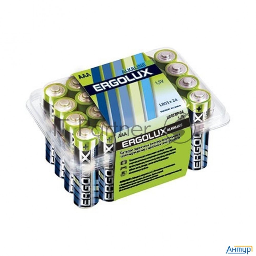 Элемент питания алкалиновый Lr03 Alkaline Bp-24 (уп.24шт) New Ergolux 14213