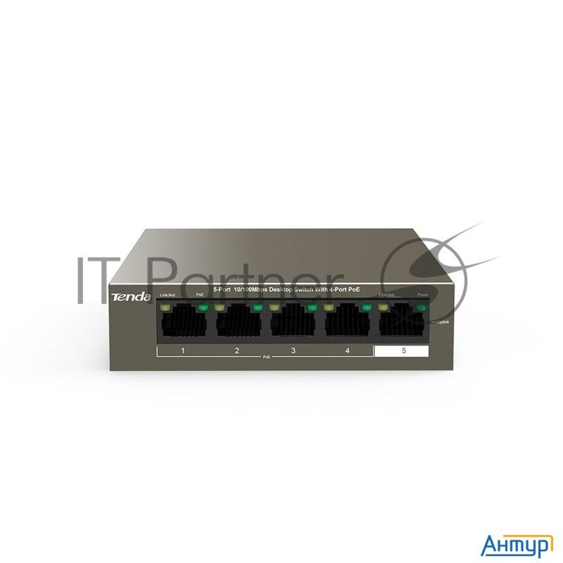 Коммутатор Tenda Tef1105p-4-63w 5port 10/100m