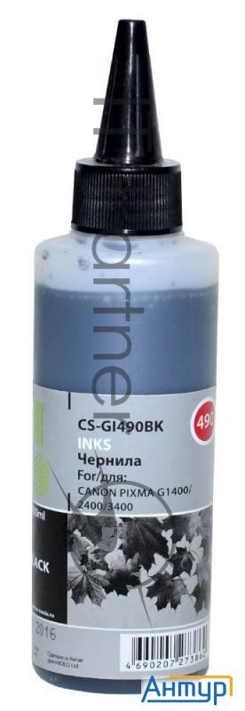 Чернила Cactus Cs-gi490bk черный 100мл для Canon Pixma G1400/g2400/g3400