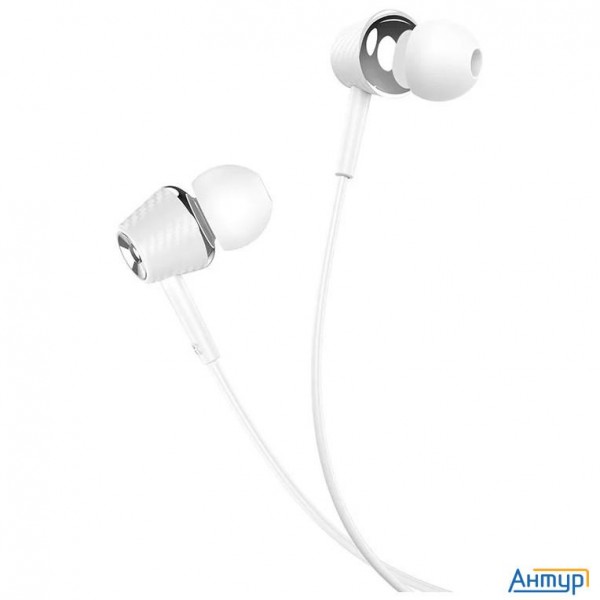 Hoco M70/ Наушники + микрофон/ Кнопка ответа/ 1.2м/ 3.5 Mm Jack/ White