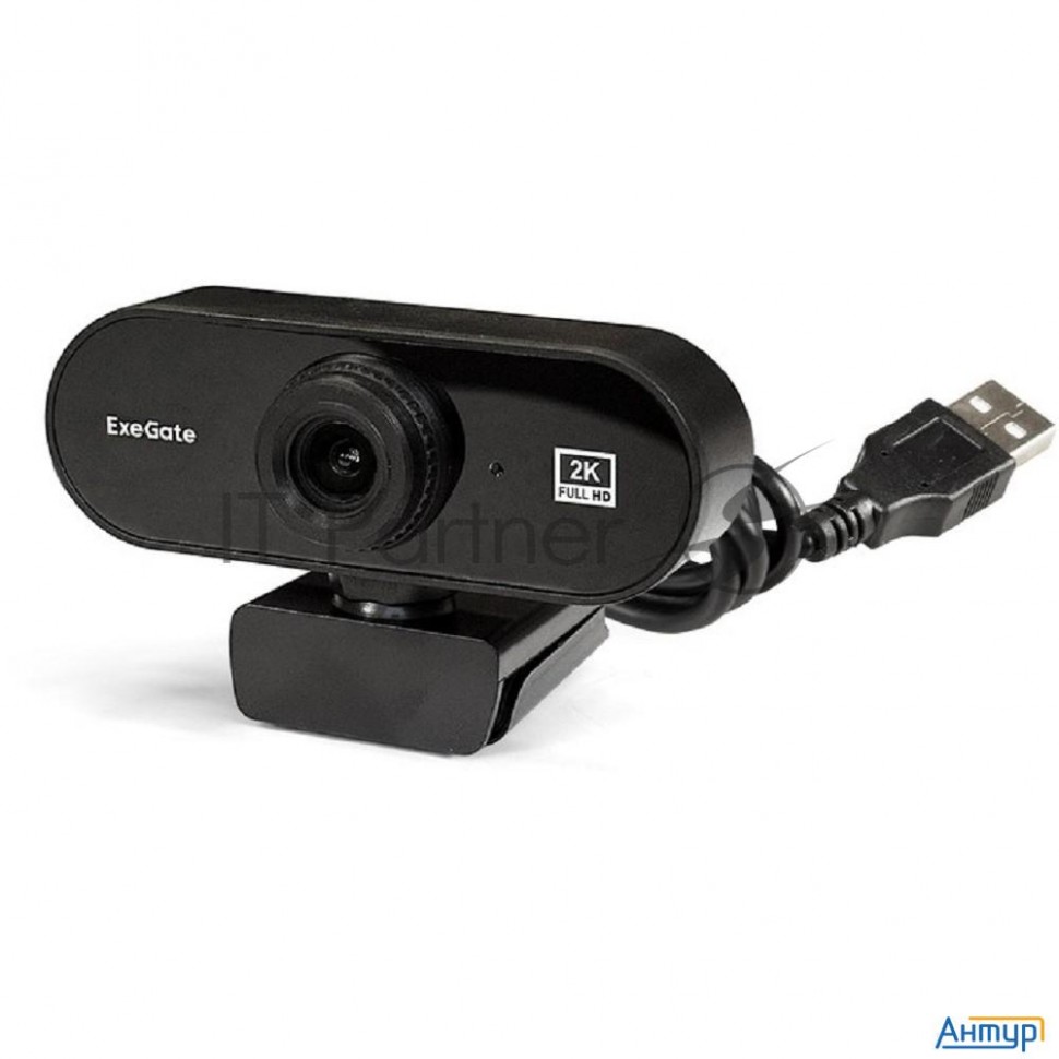 Веб-камера Exegate Ex287380rus Stream C940 2k T-tripod (матрица 1/3" 5Мп, 2560x1440, 30fps, 4-линзов