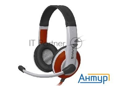 Наушники Defender Warhead G-120 красный + белый, кабель 2 м