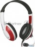 Наушники Defender Warhead G-120 красный + белый, кабель 2 м